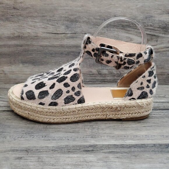 ❤️ 283 BellaMarie Moira Animal Print Brown Leopard Ankle-Strap Espadrille Sandal - Picture 11 of 12